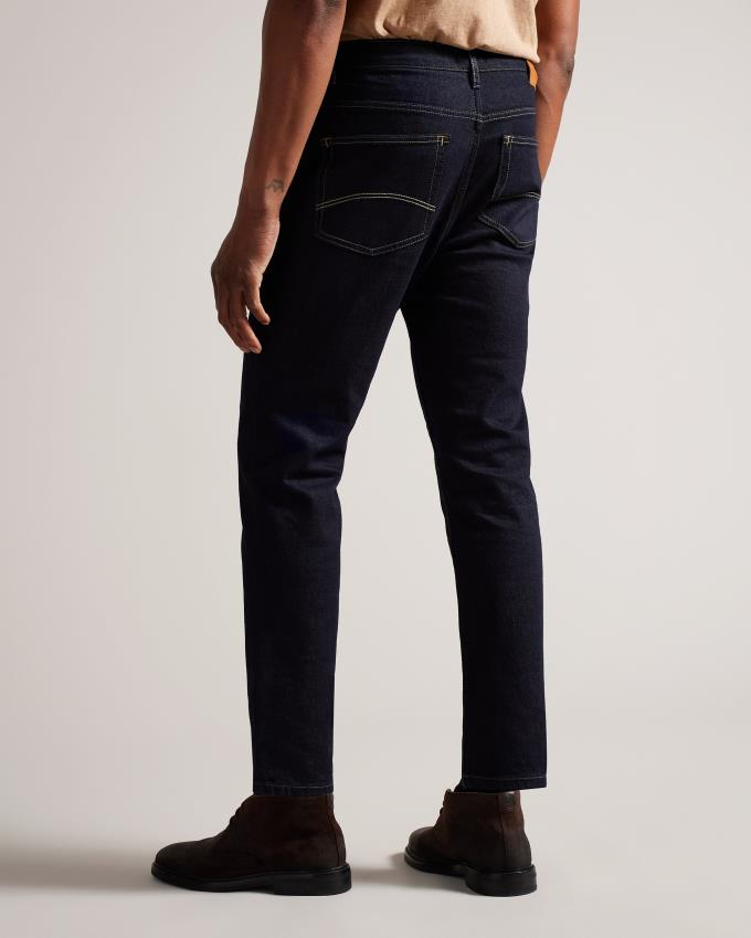 Jean Ted Baker Tapered Stretch Bleu Foncé Homme | YVO-25872955